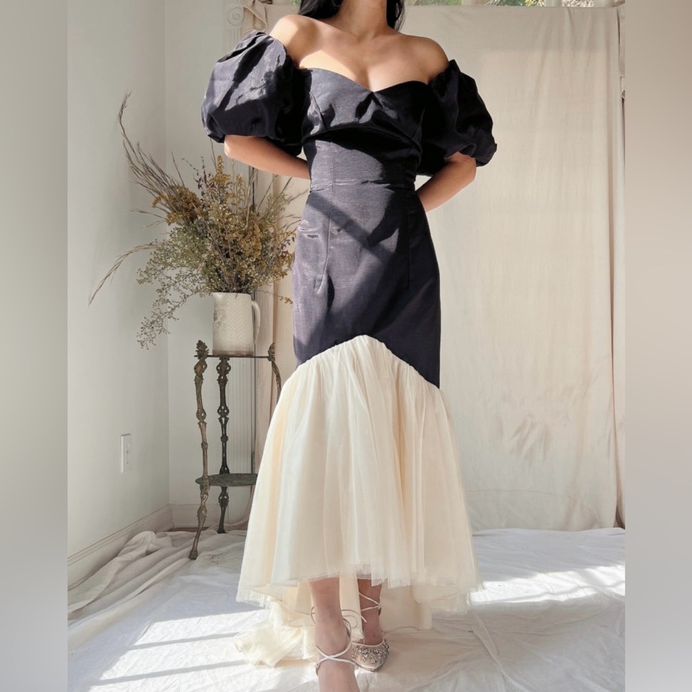 RARE VINTAGE Grossgrain and Tulle Dress - M